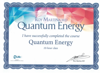 Attestato di frequenza corso di quantum energy